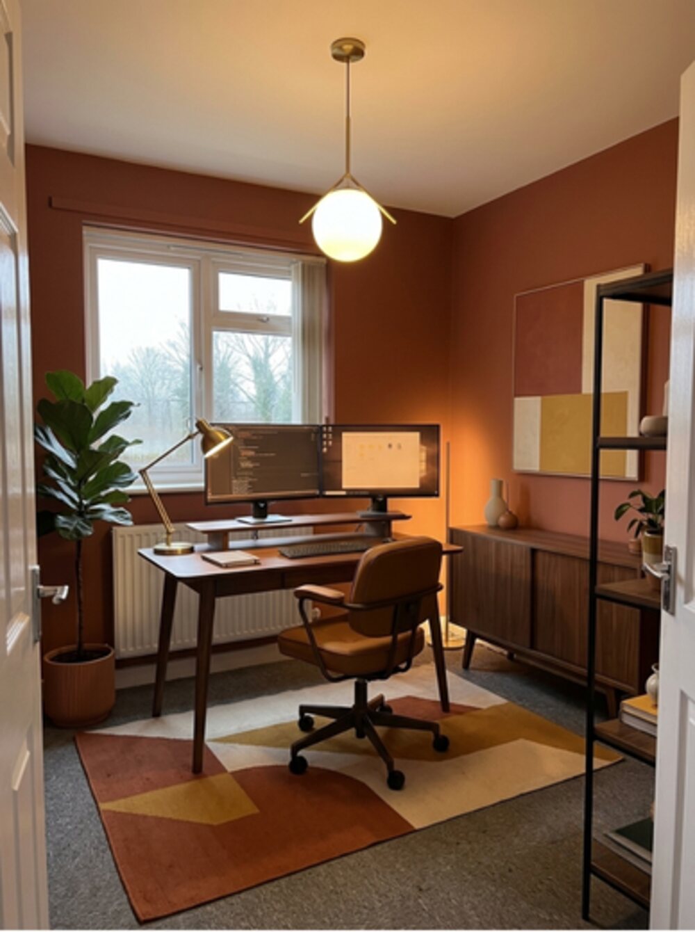 Home office after